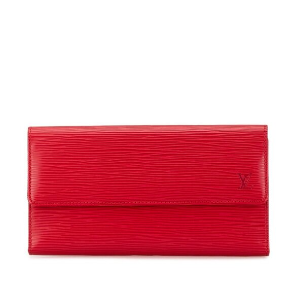 LOUIS VUITTON Red Leather Wallet - Picture 1 of 9